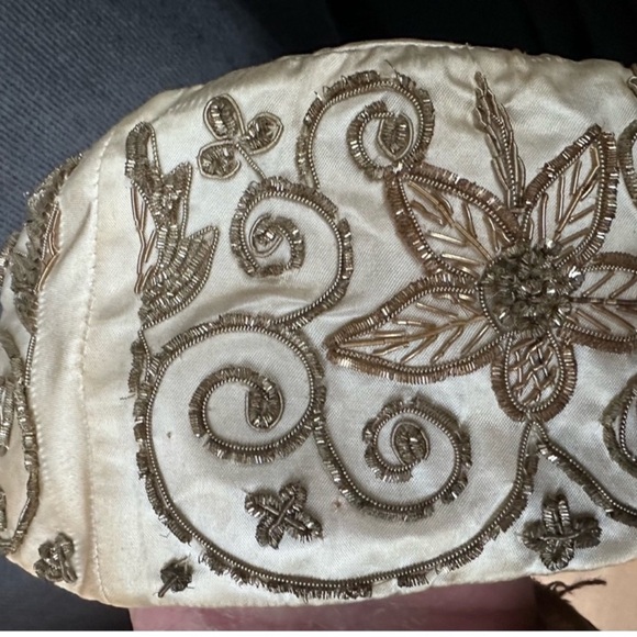 Vintage satin beaded pillbox hat Noreen Fashion - Picture 7 of 10